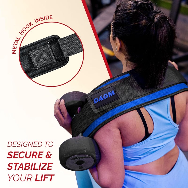 DAGM Hip Thrust Belt for Dumbbells heavy, Secure Glute Trainer with Non-Slip Extra Padding That Protects Your Hips - Ideal for Gym & Home Workouts - Use with Heavy Duty Kettlebells, Dumbbells, & Plates Hold up to 500 lbs - Image 3